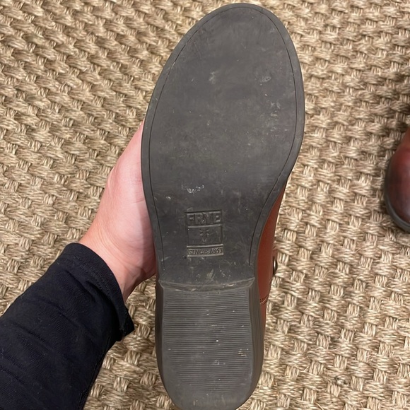 FRYE BOYS YOUTH MELISSA BUTTON LEATHER COWBOY WESTERN BOOT BROWN - Picture 6 of 7